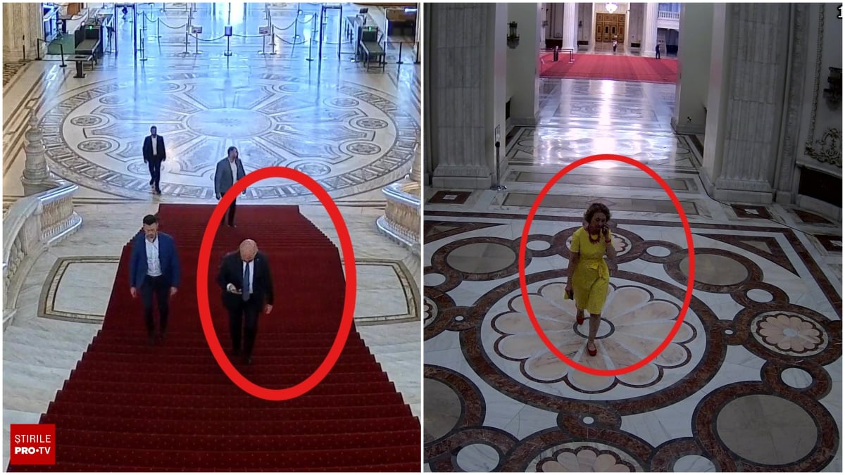 imagine cu sala de ședință a Senatului și simboluri legislative