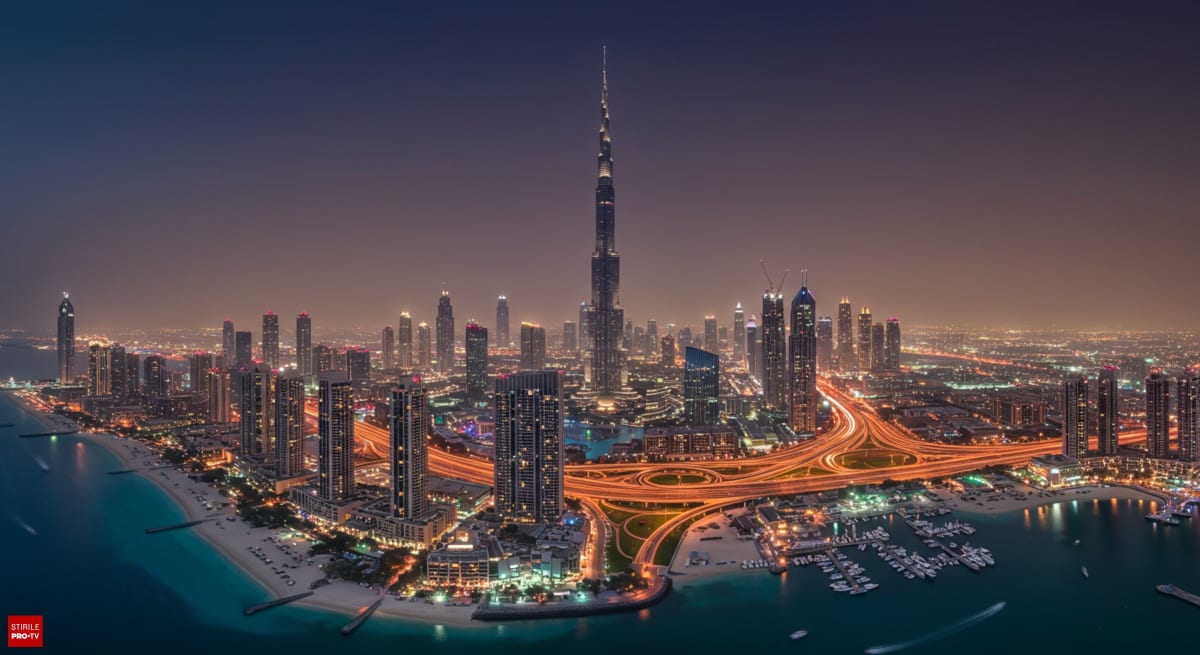 zgcârie-nori în Dubai, panoramă urbană spectaculoasă zgcârie-nori în Dubai, panoramă urbană spectaculoasă