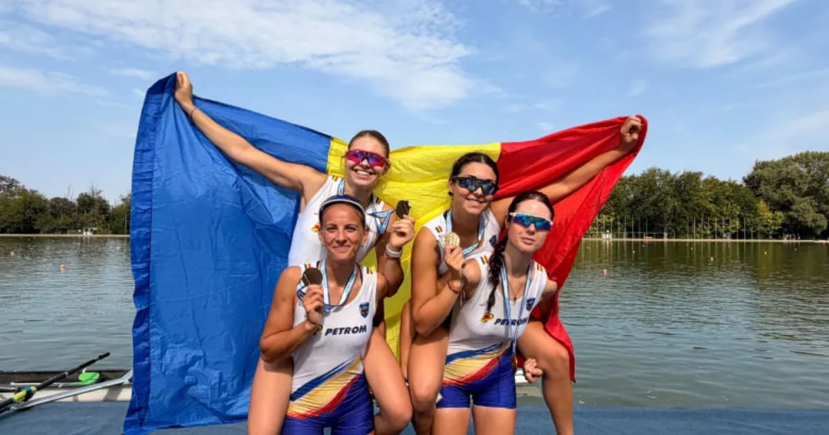 echipaj canotaj românesc câștigând medalii echipaj canotaj românesc câștigând medalii