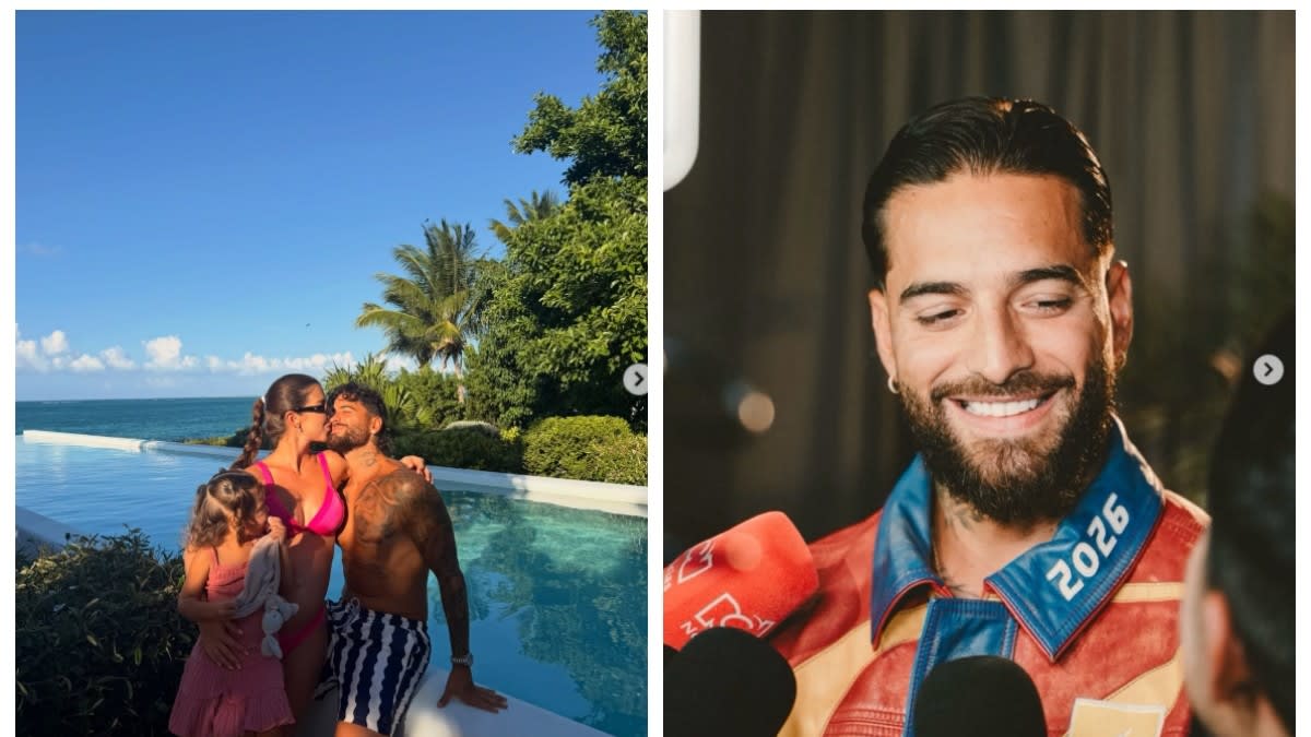 Maluma ținând în brațe bebelușul Orion, în maternitate