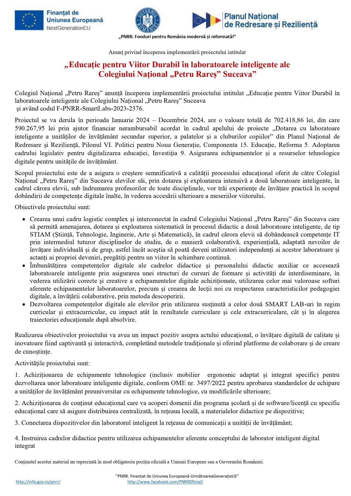 Elevii de gimnaziu din Suceava vor studia opțional „Educație pentru Viață” din anul școlar viitor