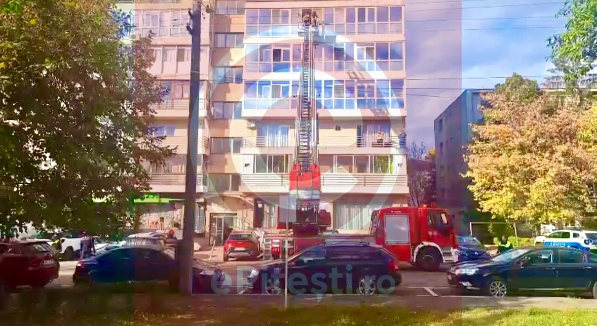 intervenție de urgență a pompierilor în Pitești