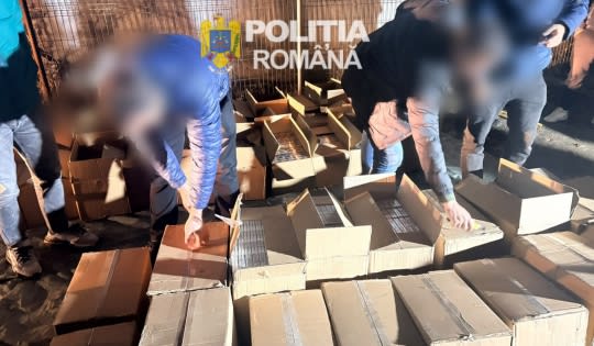 autovehicule poliție și țigarete confiscate în Dolj