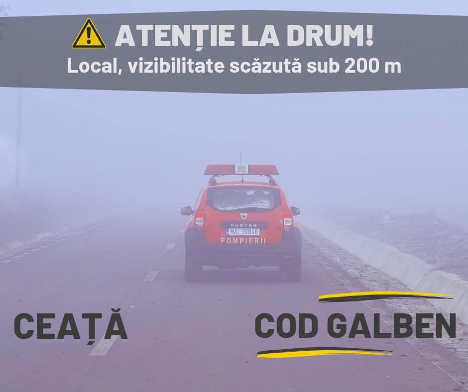 Atenție în trafic! Cod galben de ceață pentru o parte în județul Botoșani Meteorologii au actualizat prognoza și au emis...
