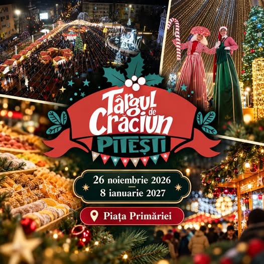 Târg de Crăciun Pitești, atmosferă festivă