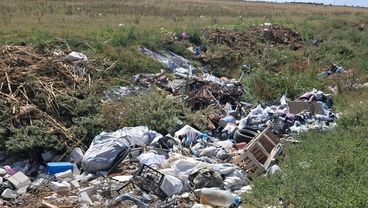 deșeuri abandonate în Bărăganul