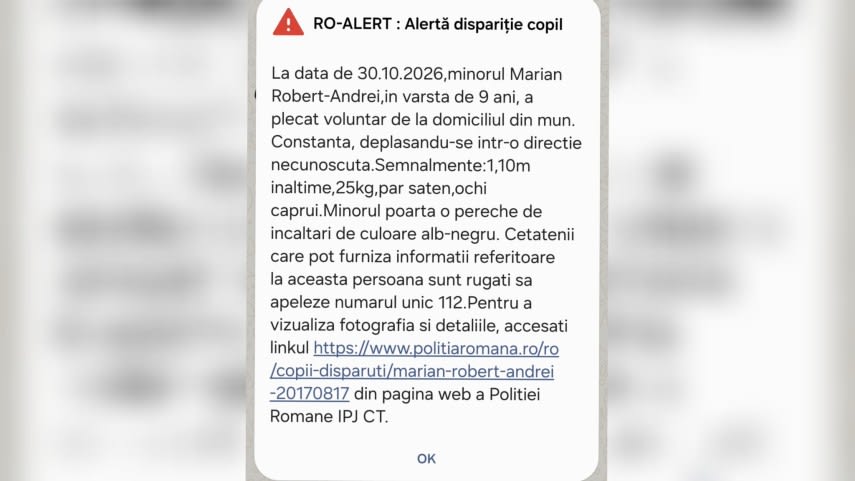 Minor dispărut Constanța Minor dispărut Constanța