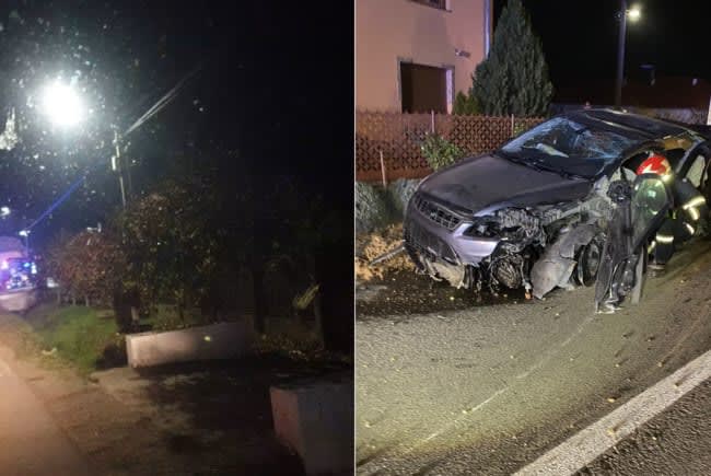 Ambulanță la locul accidentului