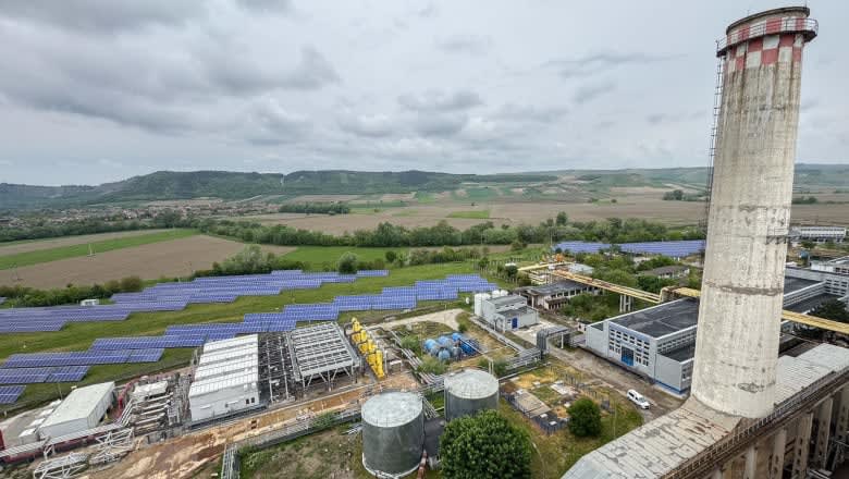 Centrala electrică Iernut în construcție