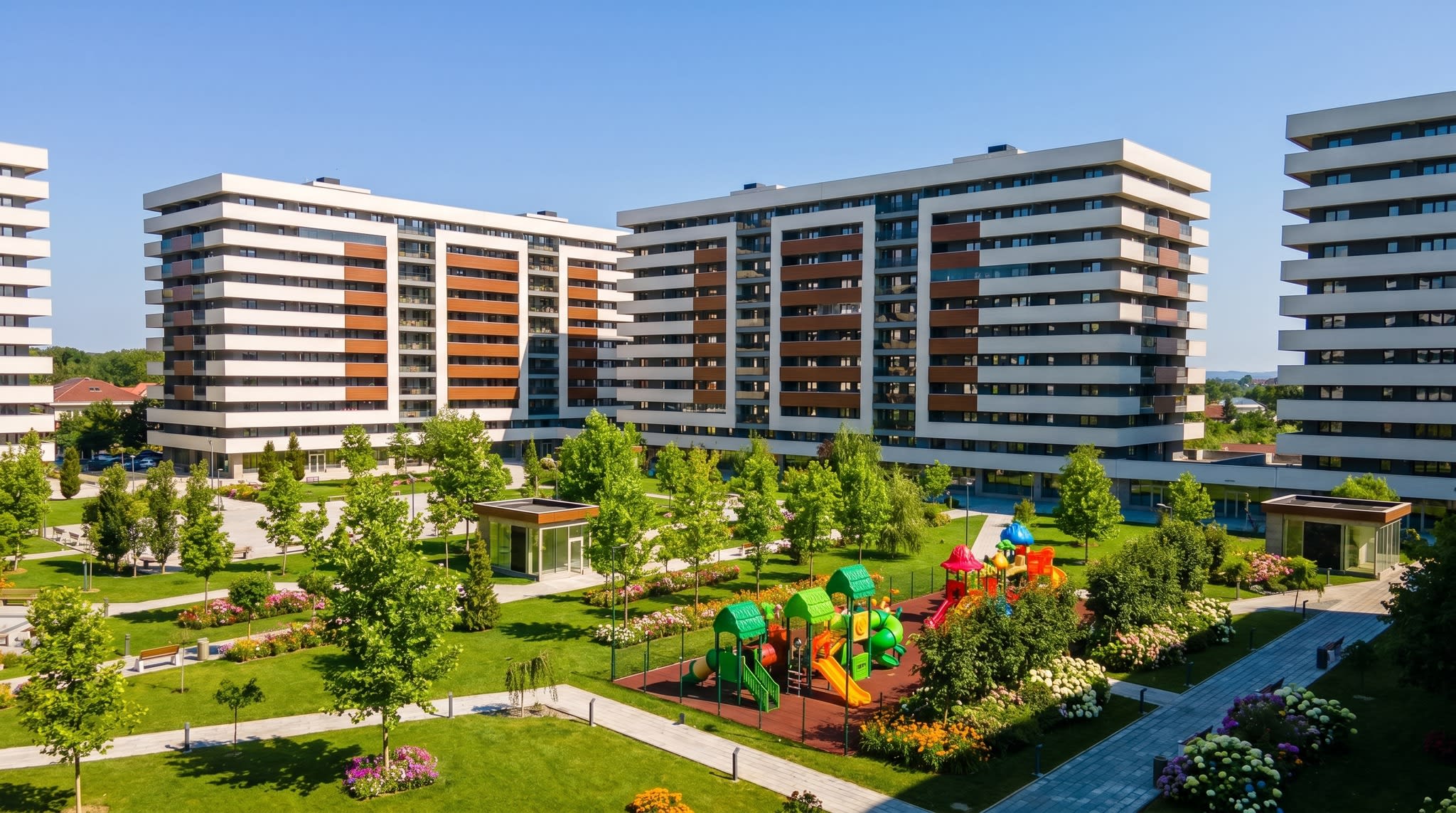 Clădire rezidențială modernă în complexul Copou Garden Residence, Iași