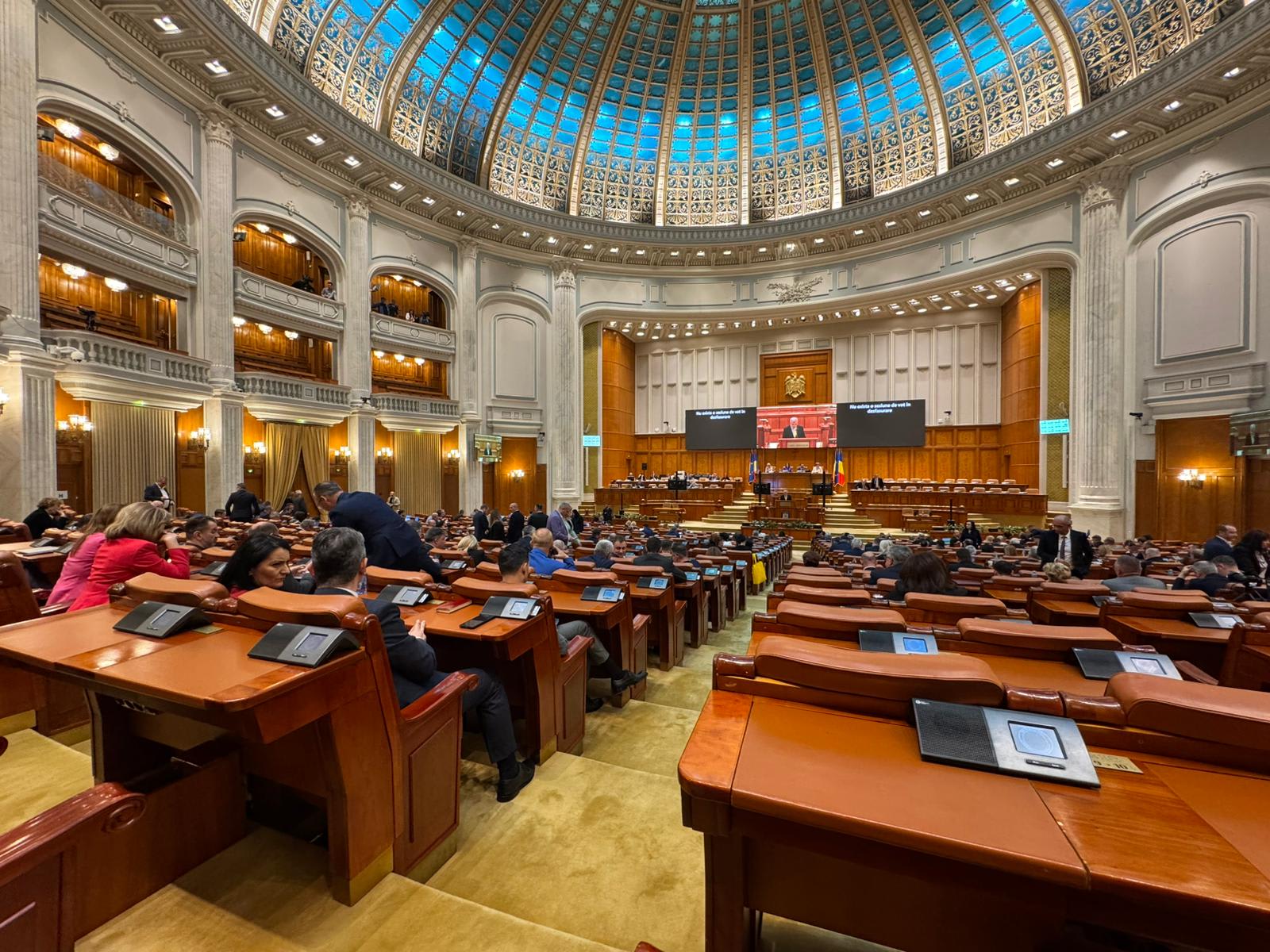 Palatul Parlamentului, senator și deputați în discuție Palatul Parlamentului, senator și deputați în discuție
