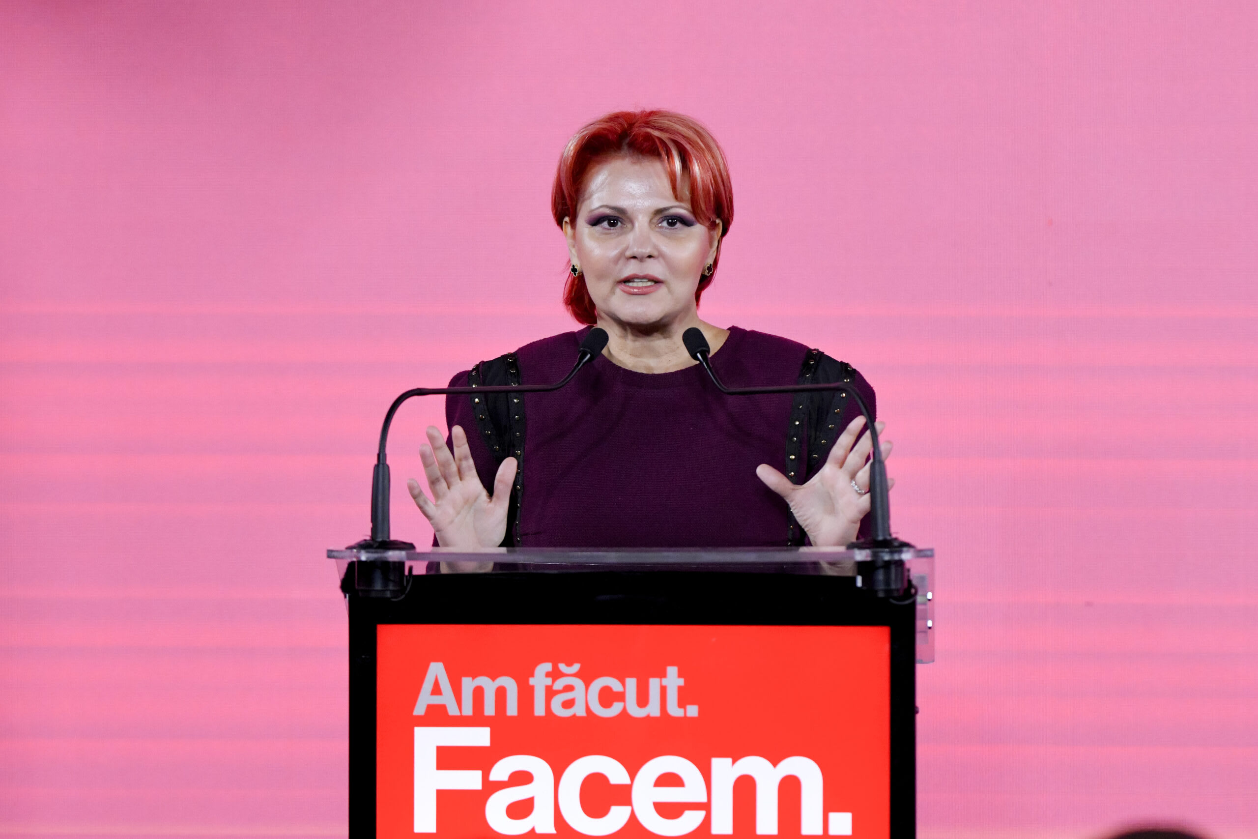 Lia Olguța Vasilescu în conferință de presă la Craiova