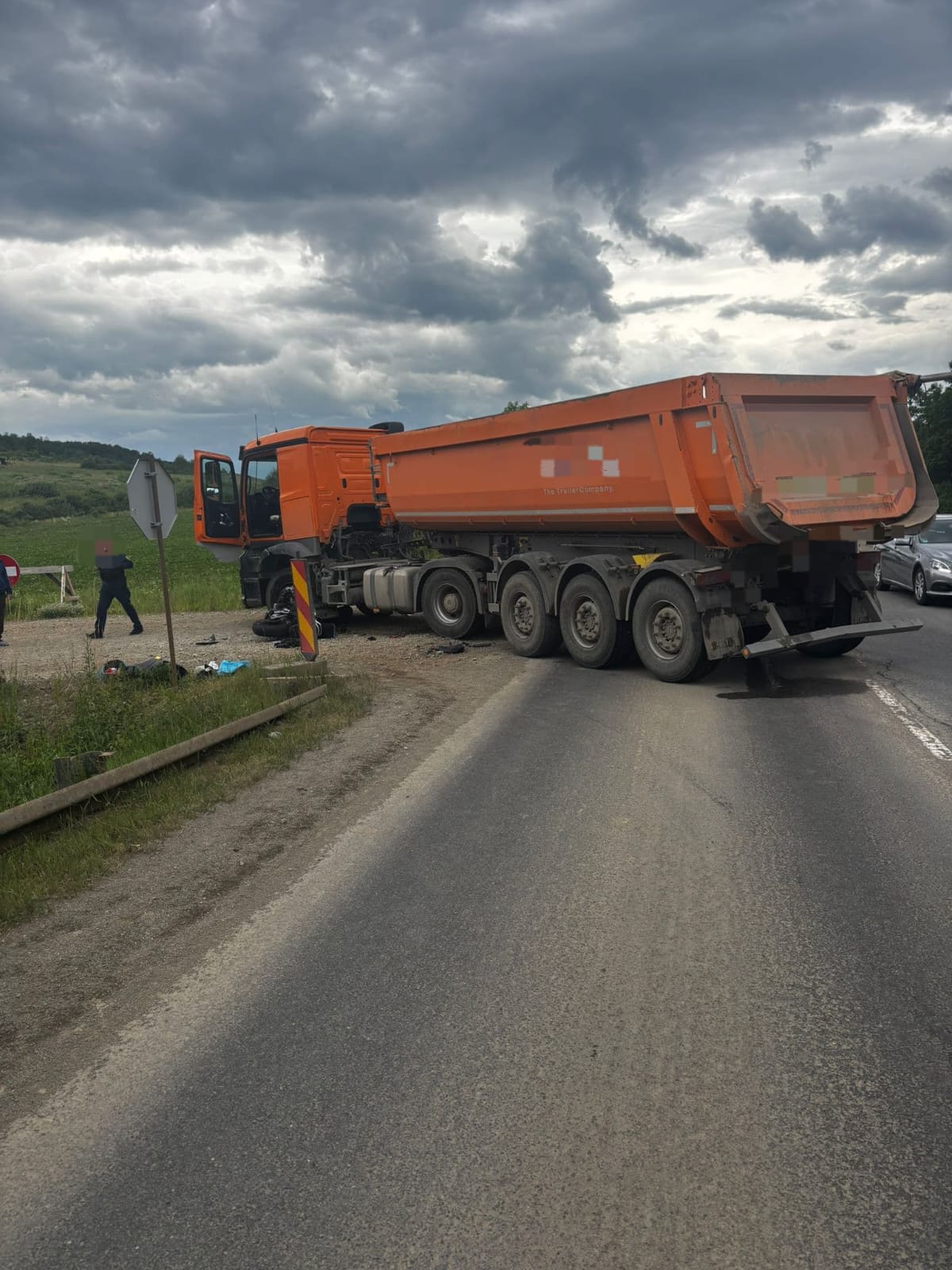 Motociclist accidentat pe drumul național 1F în Sălaj