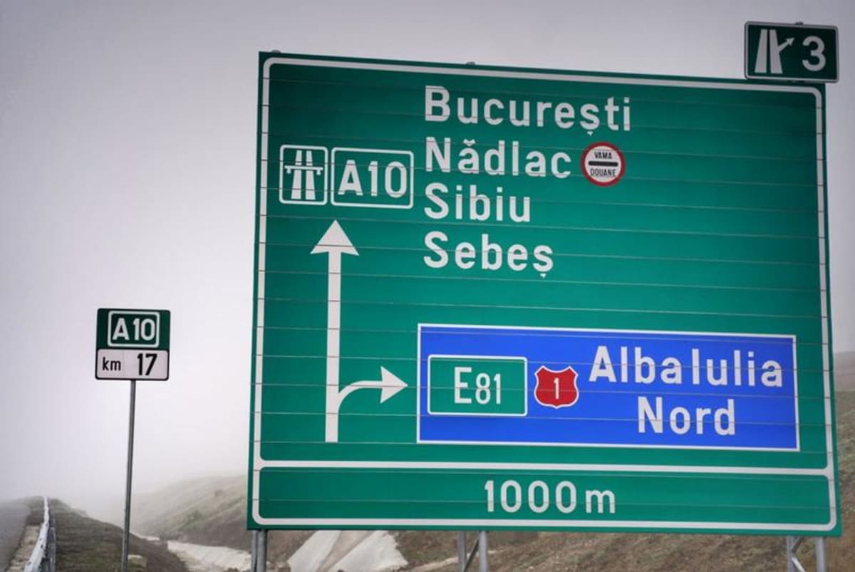 Porțiune de autostradă A10 Sebeș-Turda cu alunecări de teren