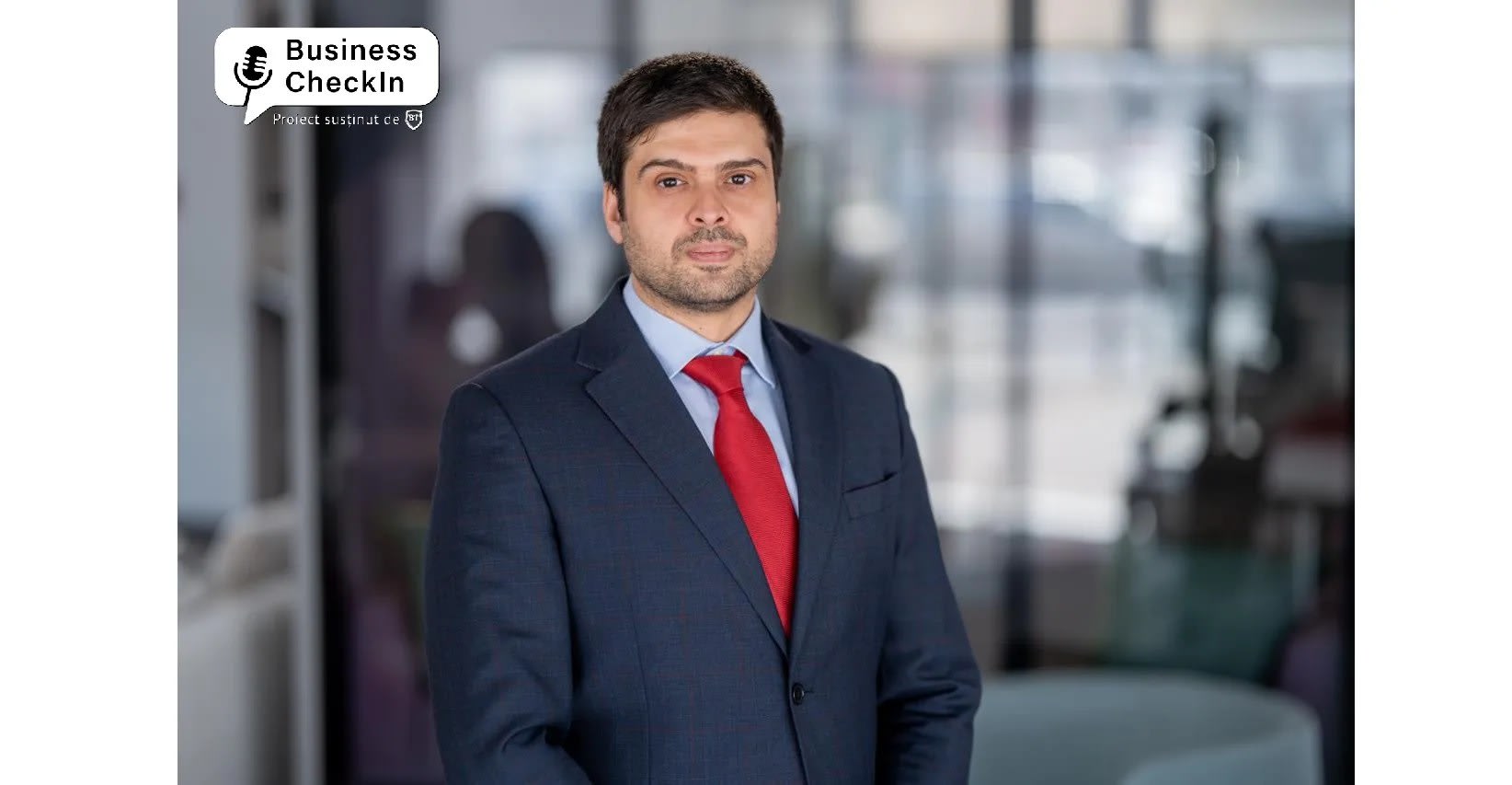 Romanian businessman using AI platform for accounting