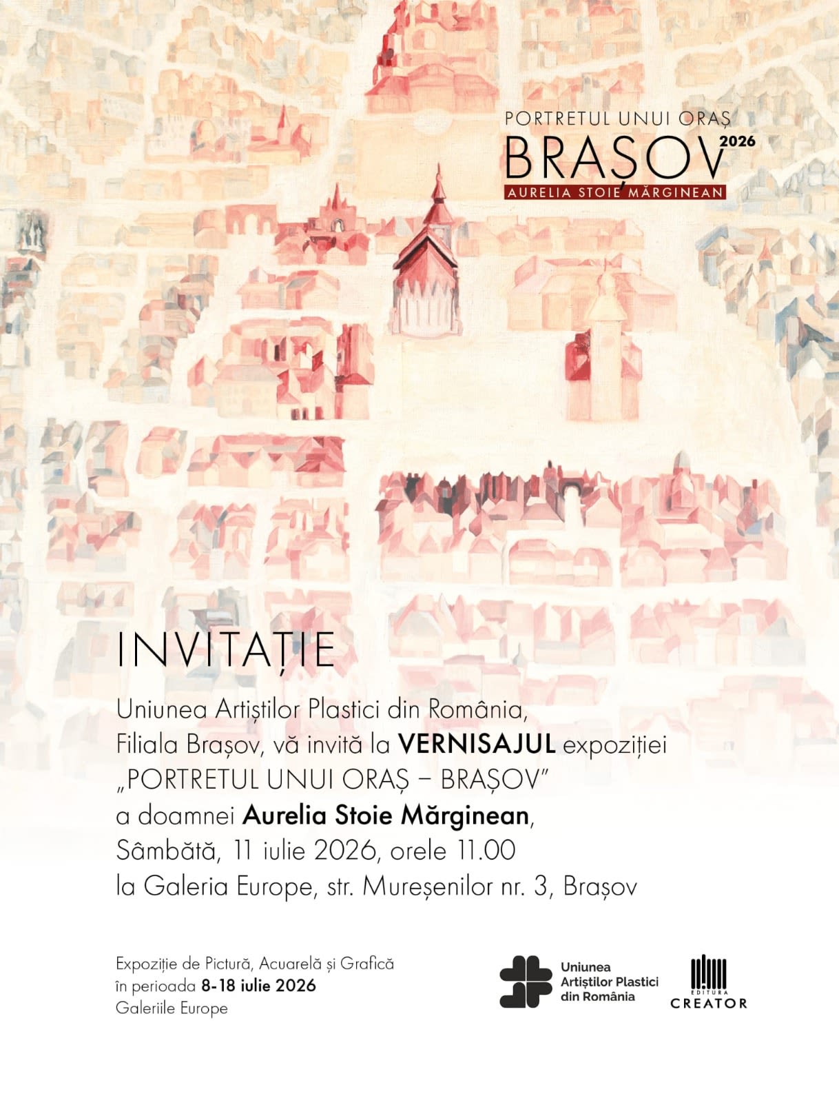 Lucrări de artă ale Aureliei Stoie Mărginean despre Brașov