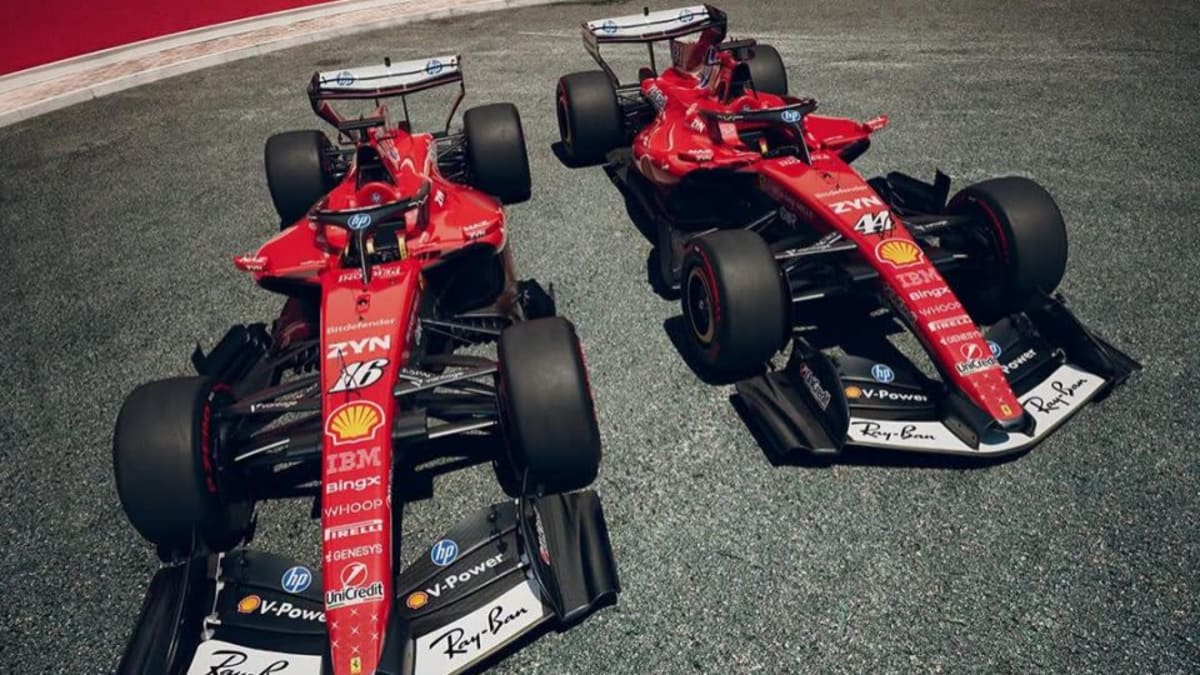 mașini Ferrari cu culorile lui Schumacher la Monza