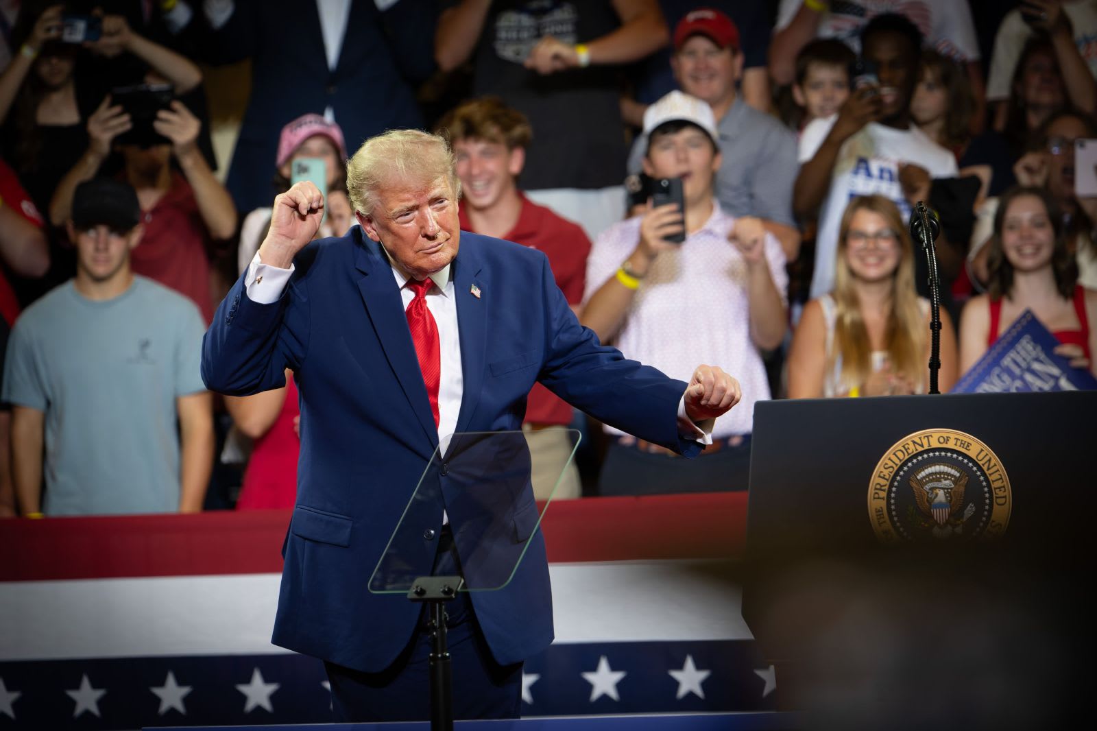fotografie cu Donald Trump la convenția din Texas fotografie cu Donald Trump la convenția din Texas