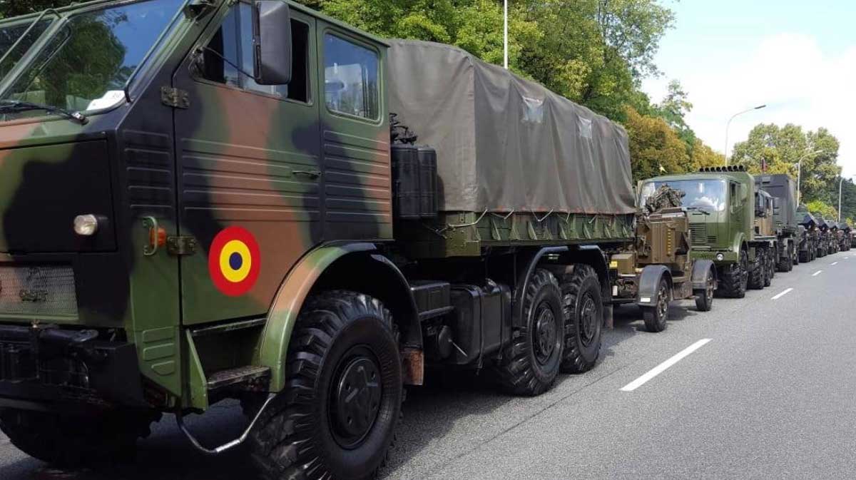 Convoaie militare în Brăila, vehicule militare