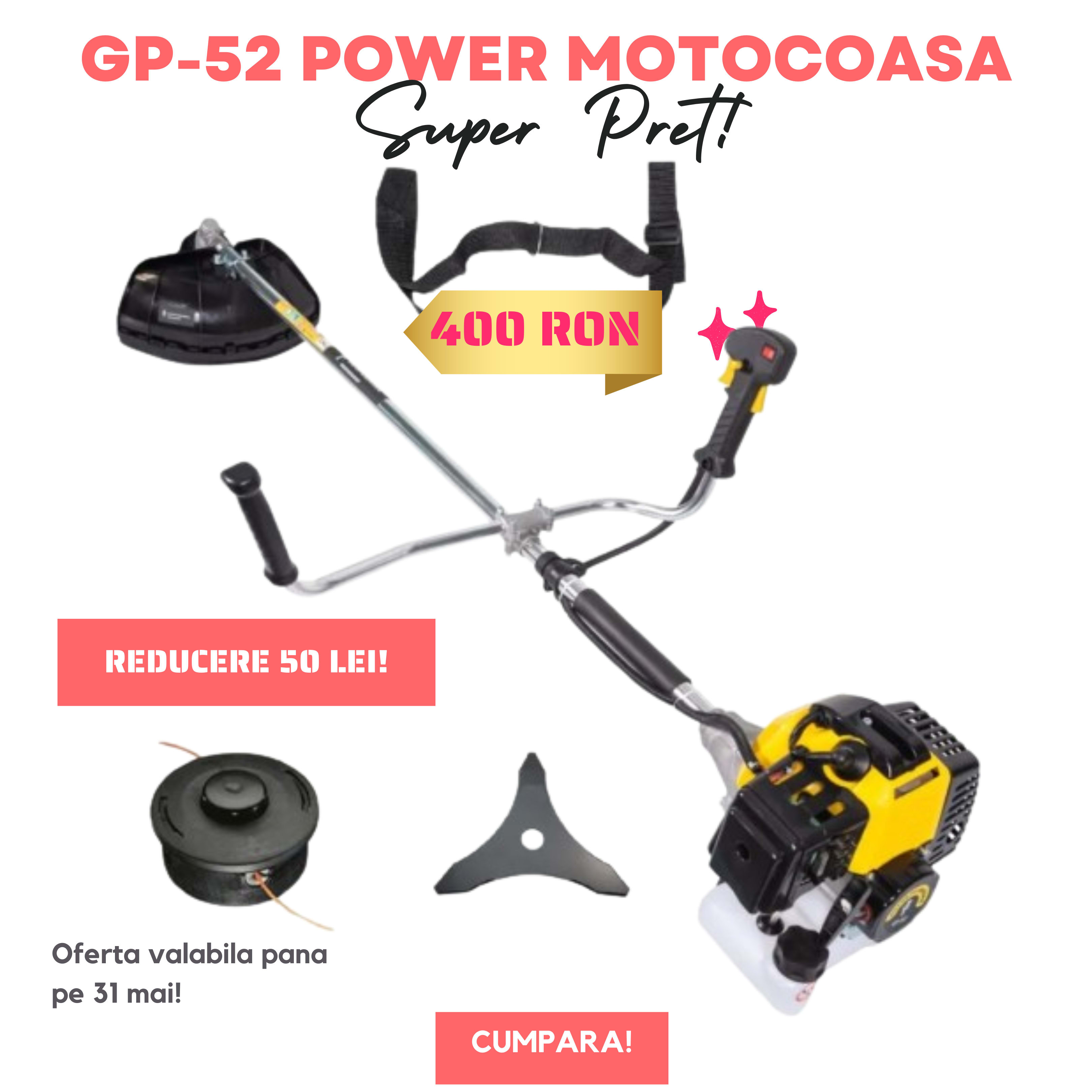 GP-52 POWER Motocoasa: Performanță de Top la Preț Imbatabil pe Gospodarasul.ro GP-52 POWER Motocoasa: Performanță de Top la Preț Imbatabil pe Gospodarasul.ro