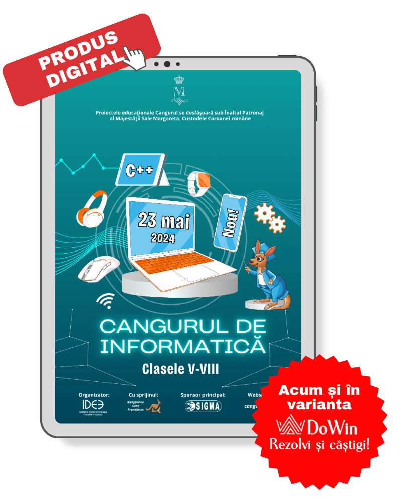 Este oficial! Jocul-concurs Cangurul de informatică debutează în luna mai 2024 Este oficial! Jocul-concurs Cangurul de informatică debutează în luna mai 2024