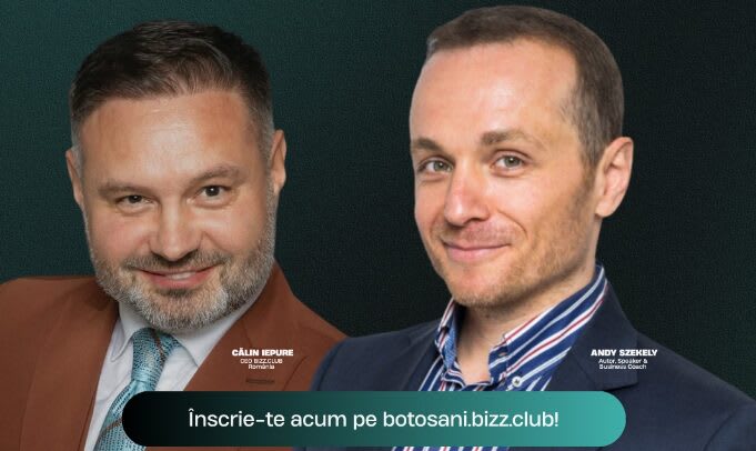 BIZZ.CONNECT Botoșani #3: Seminar intensiv de strategie, leadership și networking cu Andy Szekely, Călin Iepure și Cristina Sava BIZZ.CONNECT Botoșani #3: Seminar intensiv de strategie, leadership și networking cu Andy Szekely, Călin Iepure și Cristina Sava