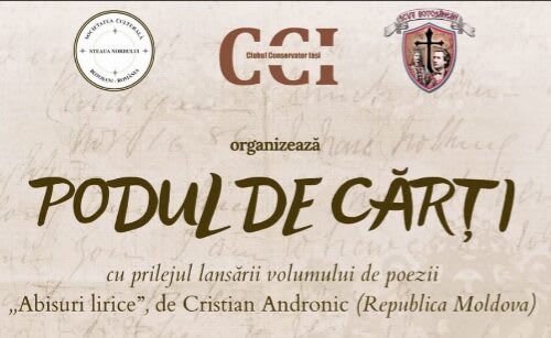 „Podul de cărți” – între memorie, cultură și idealul unirii. Lansarea volumului „Abisuri lirice” de Cristian Andronic la Botoșani „Podul de cărți” – între memorie, cultură și idealul unirii. Lansarea volumului „Abisuri lirice” de Cristian Andronic la Botoșani