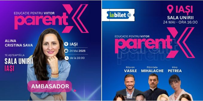 Alina-Cristina Sava, ambasadoare a evenimentului ParentX Iași: „O misiune cu sens, pentru femei, mame și lideri de familie” Alina-Cristina Sava, ambasadoare a evenimentului ParentX Iași: „O misiune cu sens, pentru femei, mame și lideri de familie”