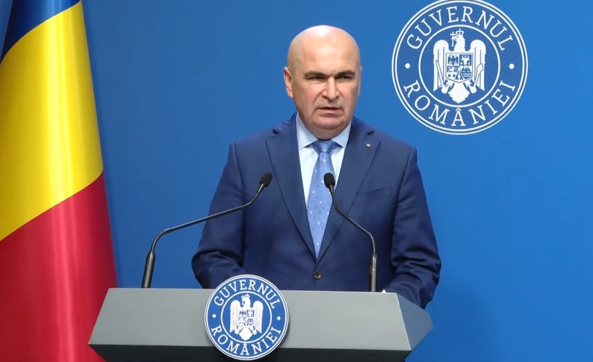 Premierul Ilie Bolojan în timpul anunțului despre măsurile energetice