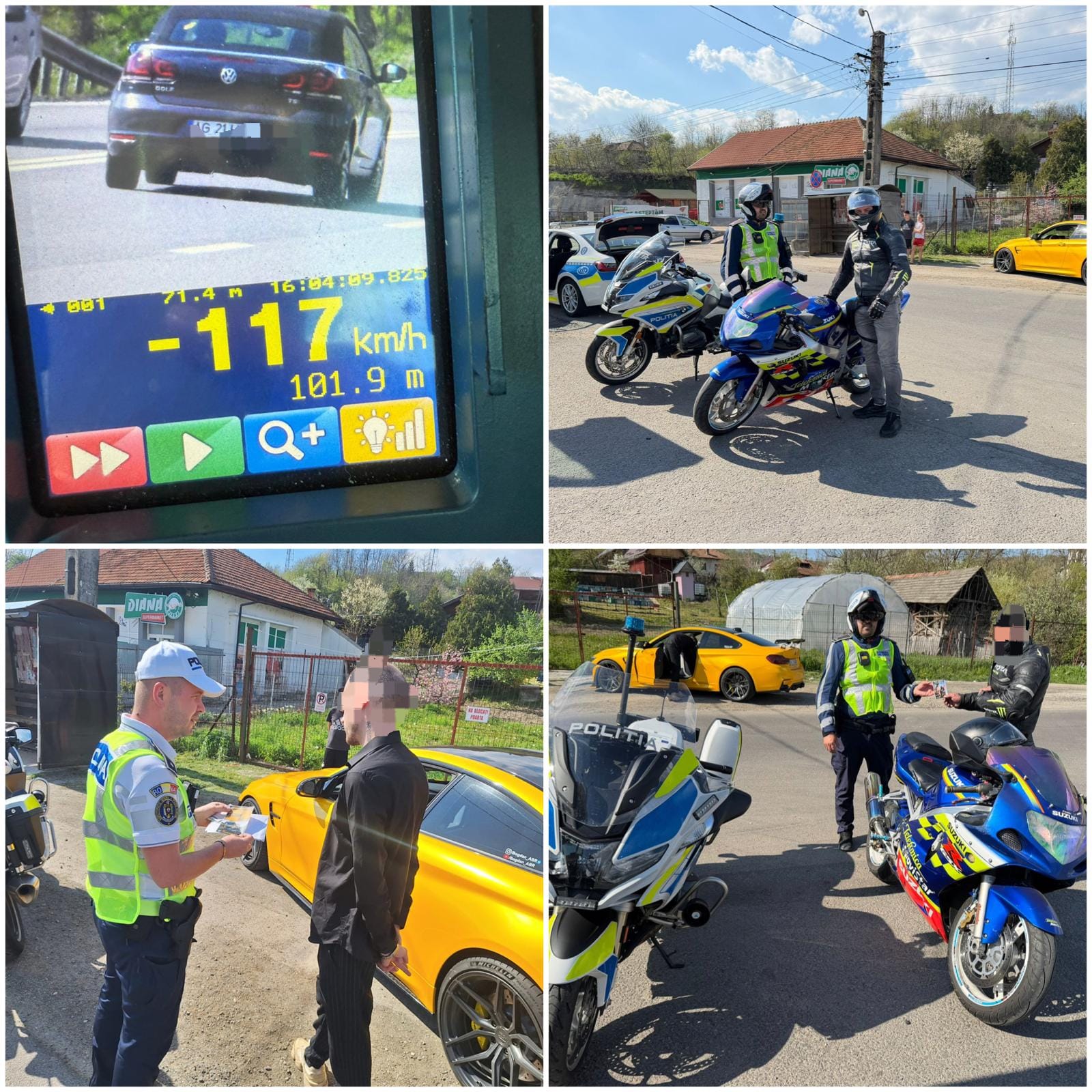 Razie „în lanț” pe DN7: zeci de șoferi prinși în viteză, permis luat pe loc și dosar penal pentru un conducător fără carnet