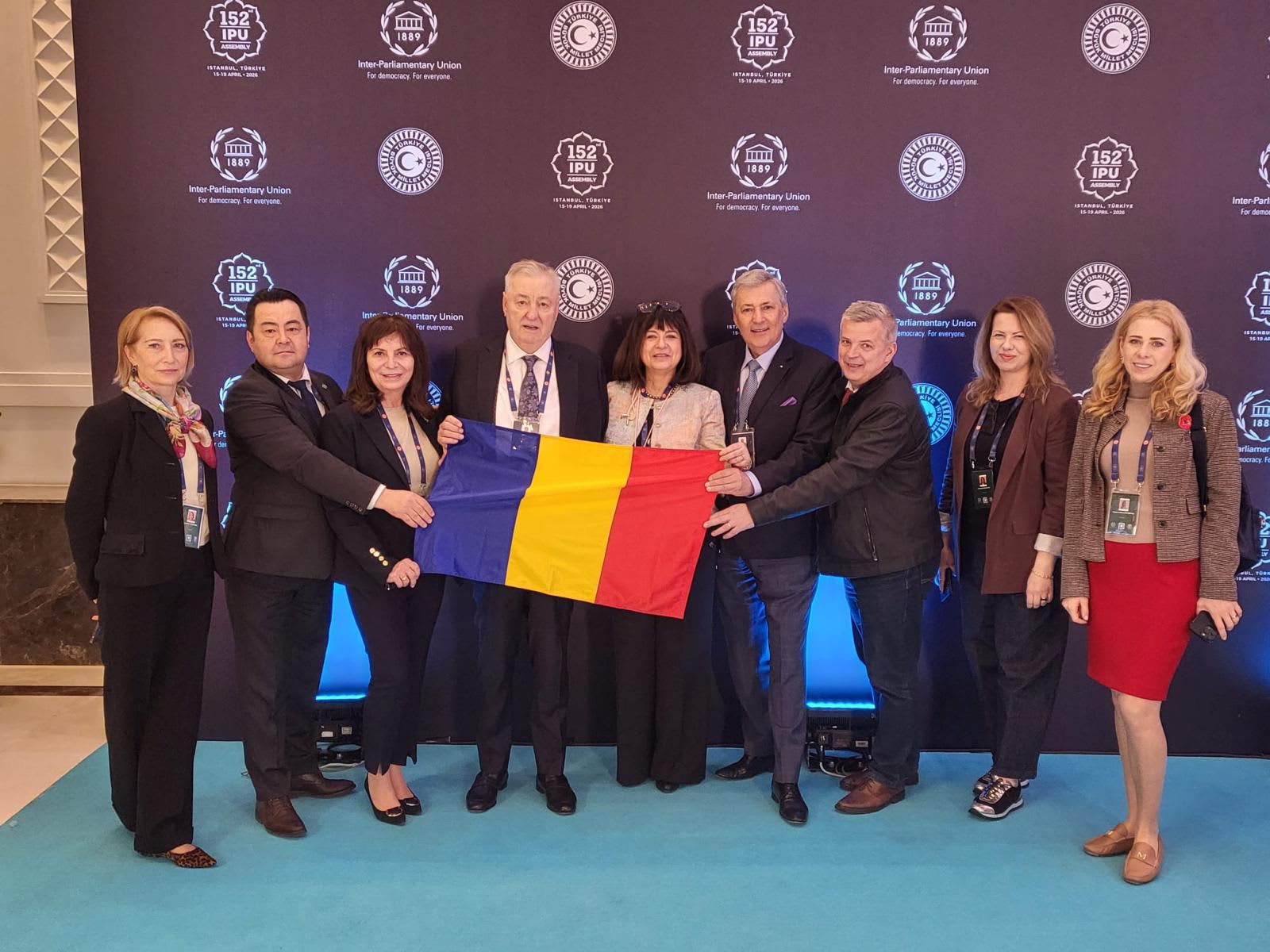 Anda Filip în timpul discursului la adunarea UIP din Istanbul