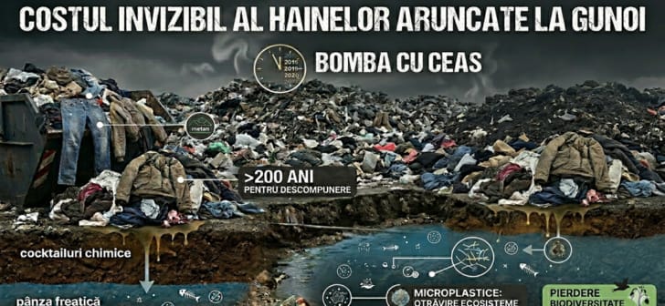 Haine vechi aruncate la tomberon în Timiș