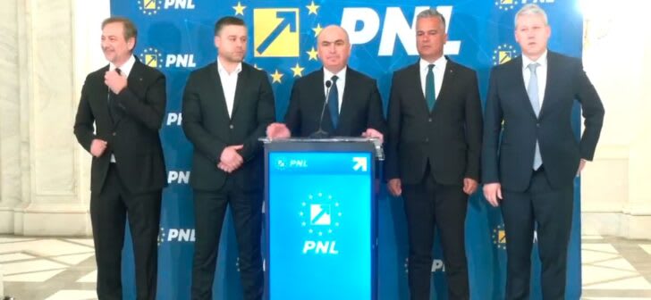 Ilie Bolojan în conferință, discurs politic, scena politică România