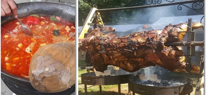 Taur la proțap și gulaș tradițional la festivalul de 1 Mai aproape de Timișoara