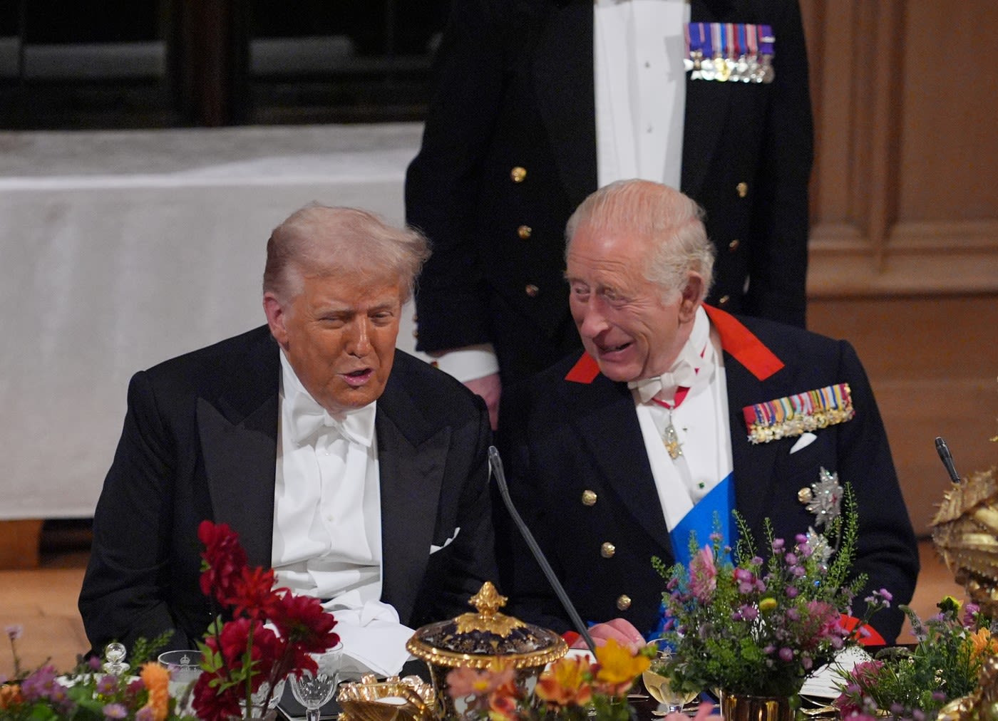 Regele Charles și Donald Trump la dineul de stat de la Windsor Regele Charles și Donald Trump la dineul de stat de la Windsor