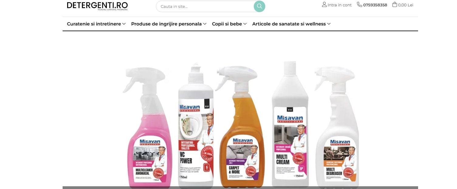 DETERGENTI.RO Botoșani – peste 800 de produse pentru o curățenie impecabilă, sub același acoperiș