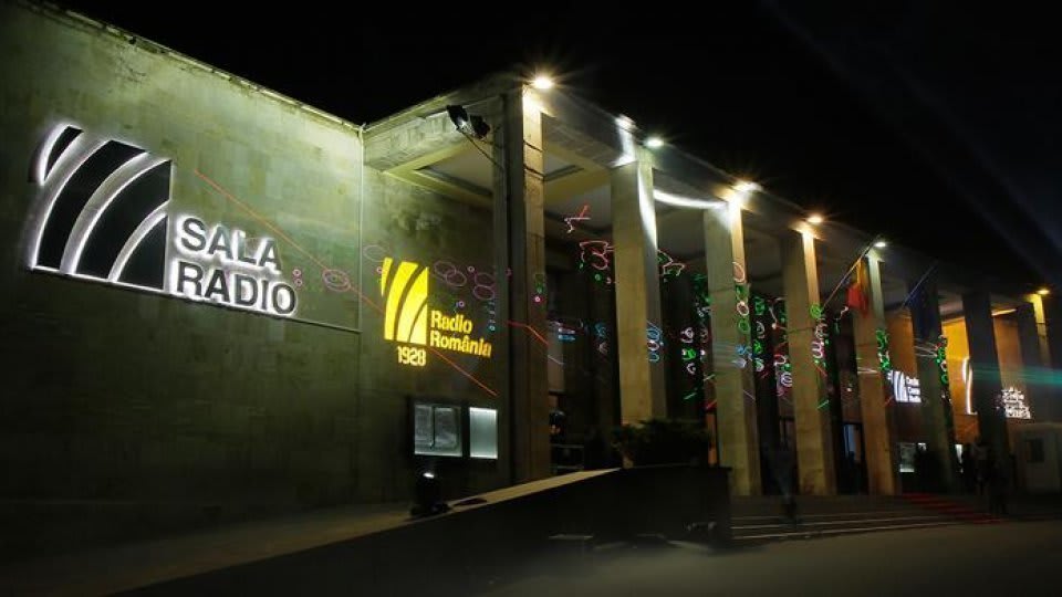 Sala Radio din București în timpul concertului regal Sala Radio din București în timpul concertului regal