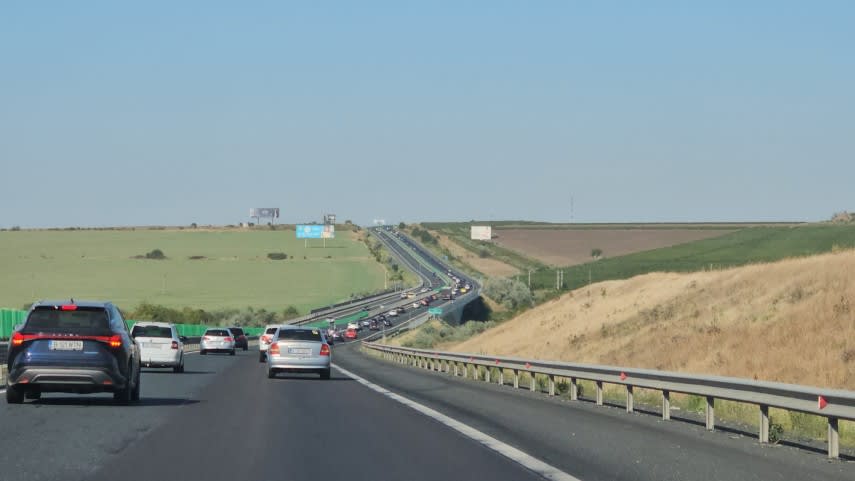 Ceată densă pe drumul național din România