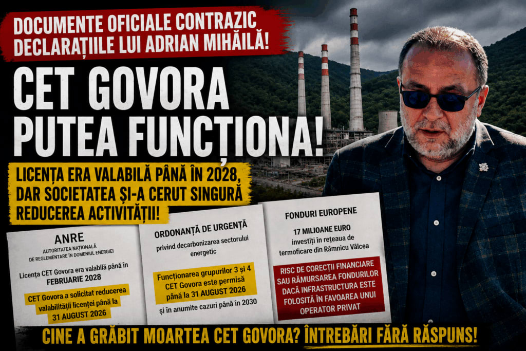 Despre executarea CET Govora: documentele oficiale contrazic declarațiile lui Mihăila