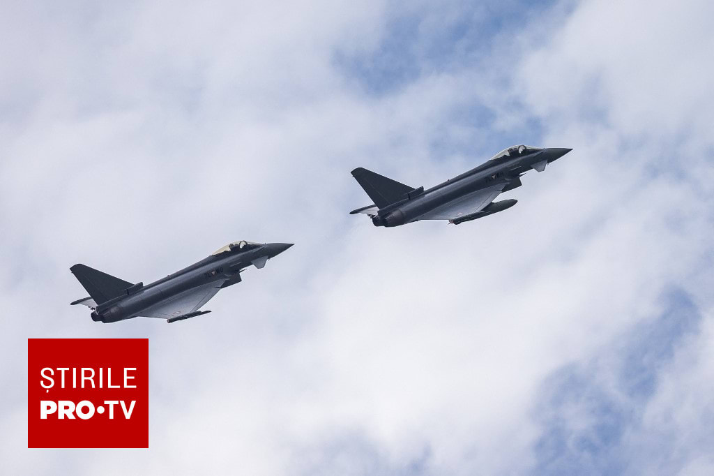Avioane Eurofighter austriece în misiune de supraveghere Avioane Eurofighter austriece în misiune de supraveghere