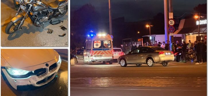 Motociclist lovit de BMW pe strada Arieș din Timișoara
