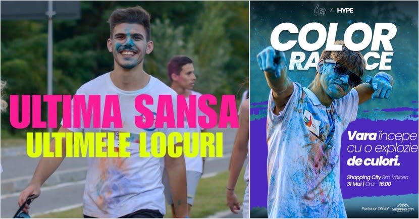 Color Race revine în forță la Râmnicu Vâlcea: 4 km de culoare, muzică și festival