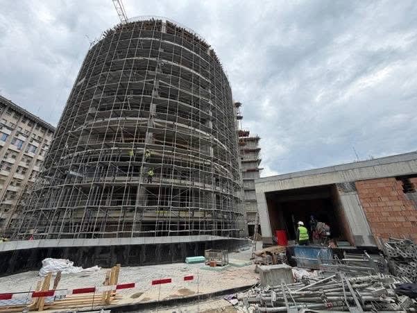 Noul corp al Spitalului „Mama și Copilul” din Constanța în construcție