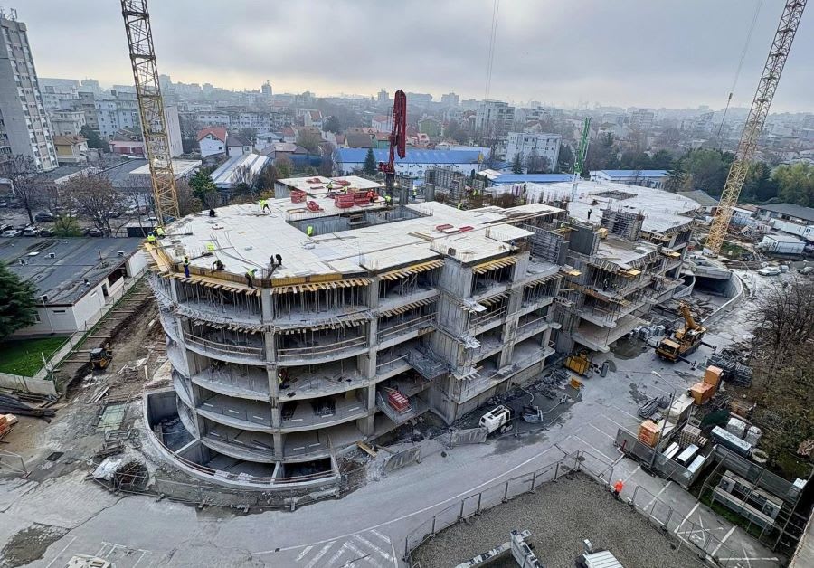 Șantierul noului corp al Spitalului Mama și Copilul din Constanța