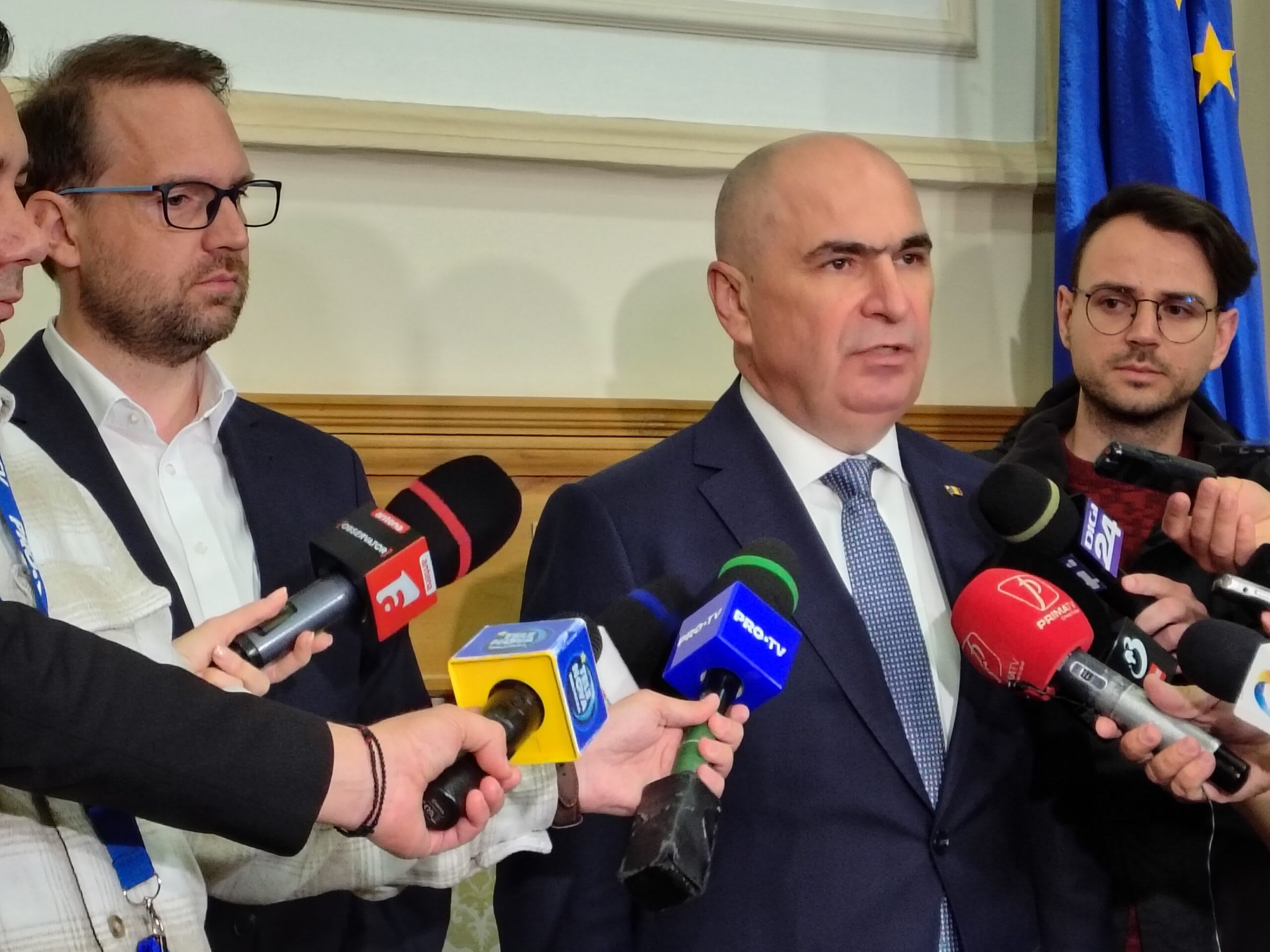 Premierul Ilie Bolojan și primarul Dominic Fritz în discuție la Primăria Timișoara