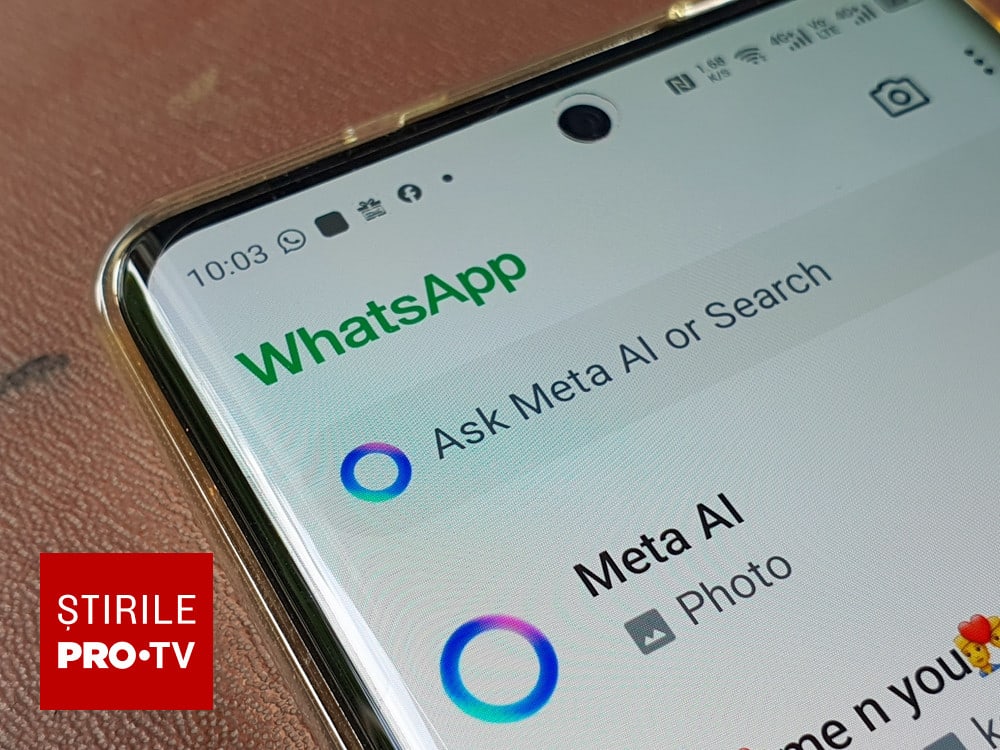 Romanian person using smartphone with WhatsApp app open Romanian person using smartphone with WhatsApp app open
