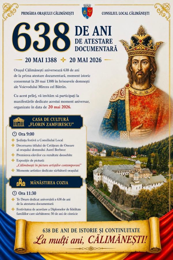 Călimănești: 638 de ani de atestare documentară
