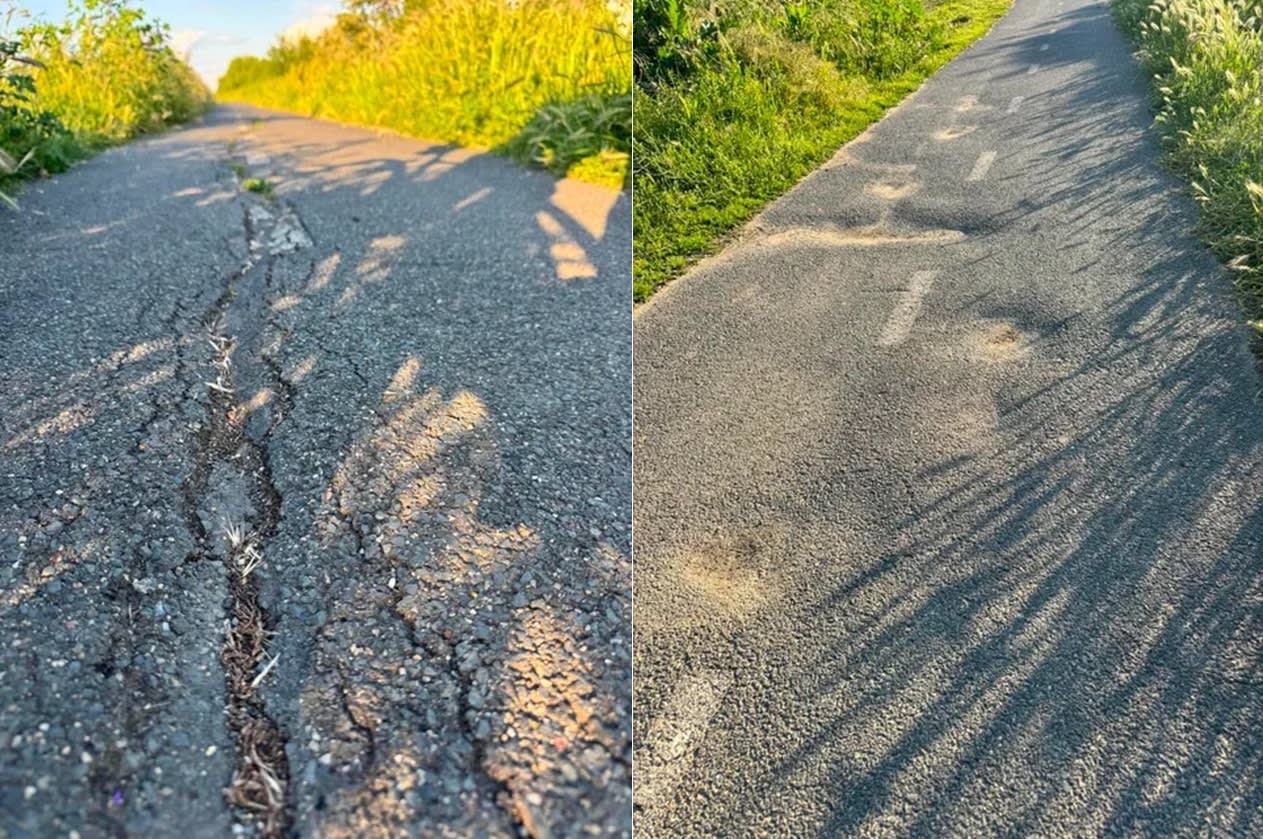 Cicliștii reclamă starea deplorabilă a pistei de biciclete spre Serbia din Timiș