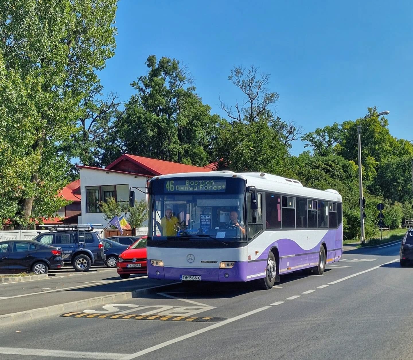 Autobuz în stație în Giroc, Timiș