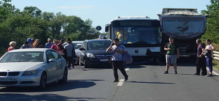 Accident pe podul de la Șag, Timișoara